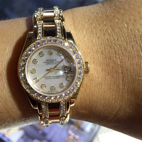 rolex women's watch diamonds|vintage Rolex women's diamond watch.